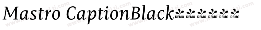 Mastro CaptionBlack字体转换